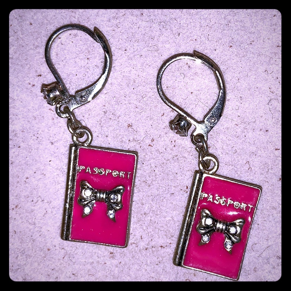 Betsey Johnson Passport Earrings